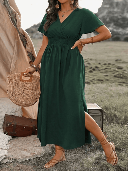 Chique Plus Size Midi Jurk