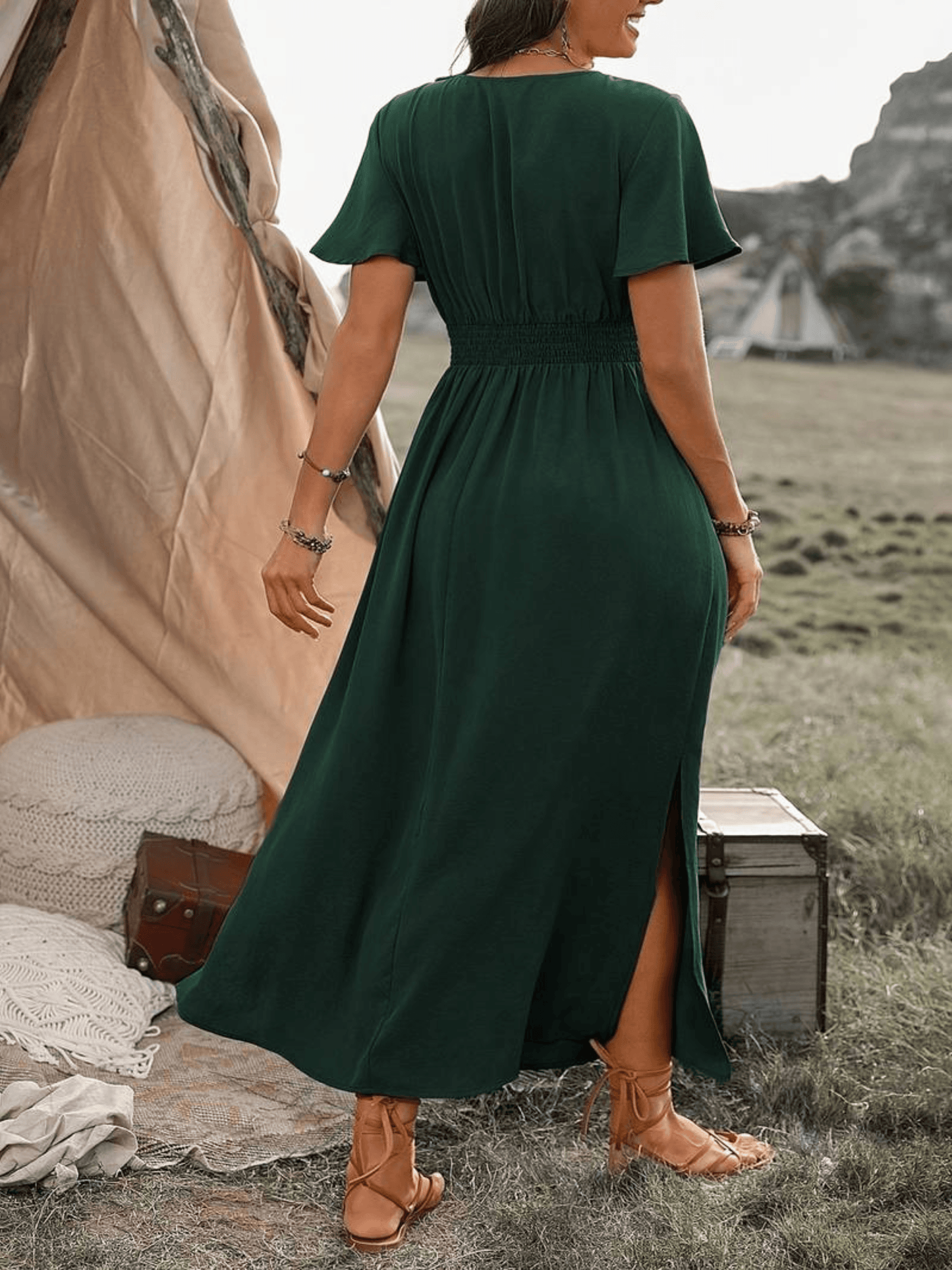 Chique Plus Size Midi Jurk