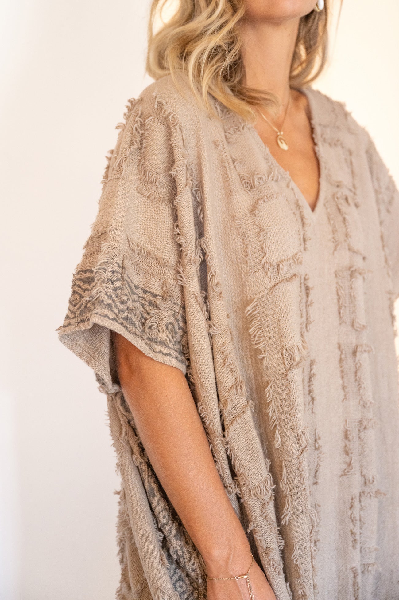 Zomerse maxi kaftan met luchtig ontwerp en eigentijdse stijl