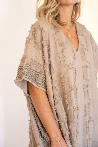 Zomerse maxi kaftan met luchtig ontwerp en eigentijdse stijl
