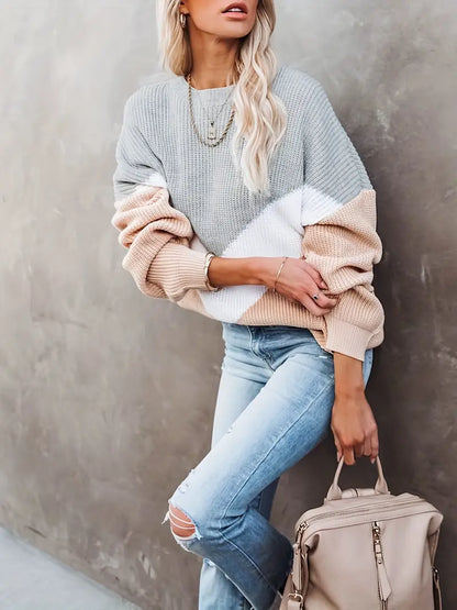 Grace – Lange Mouwen Pullover met Ronde Hals