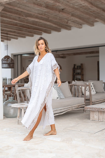 Zomerse maxi kaftan met luchtig ontwerp en eigentijdse stijl