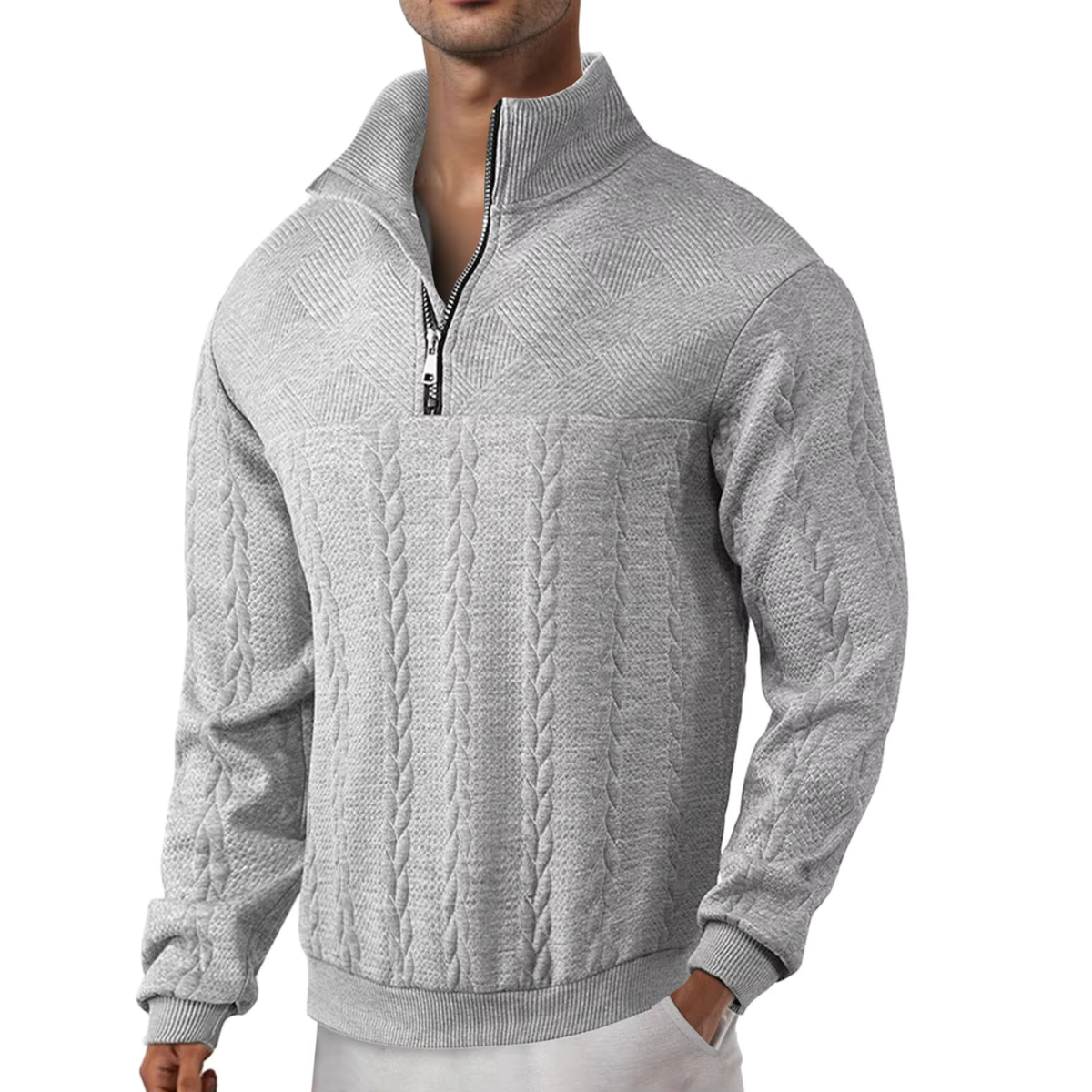 RAFAEL | VINTAGE SWEATER MET RITSSLUITING