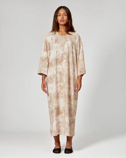Trendy maxi t-shirt jurk met batikprint voor dagelijks comfortabel gebruik