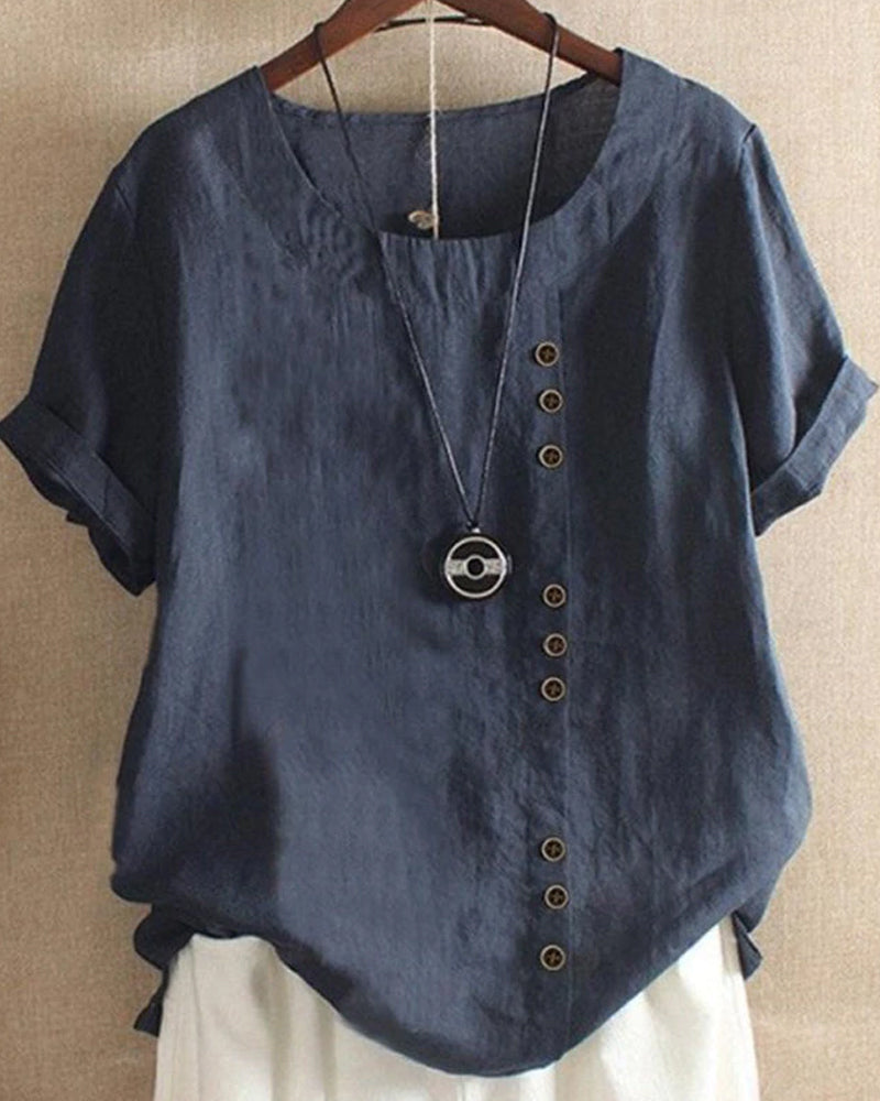 Zomert-shirt in effen kleur