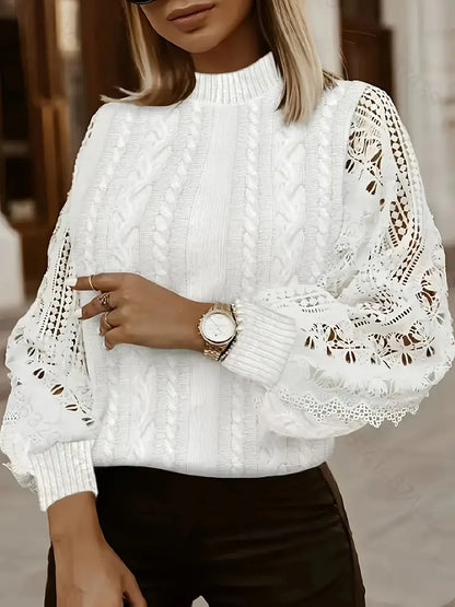 Victoria – Elegante Spitzenstrickjacke