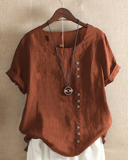 Zomert-shirt in effen kleur