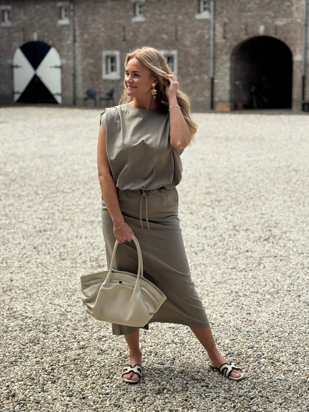 Casual maxi jurk zonder mouwen perfect voor dagelijks gebruik