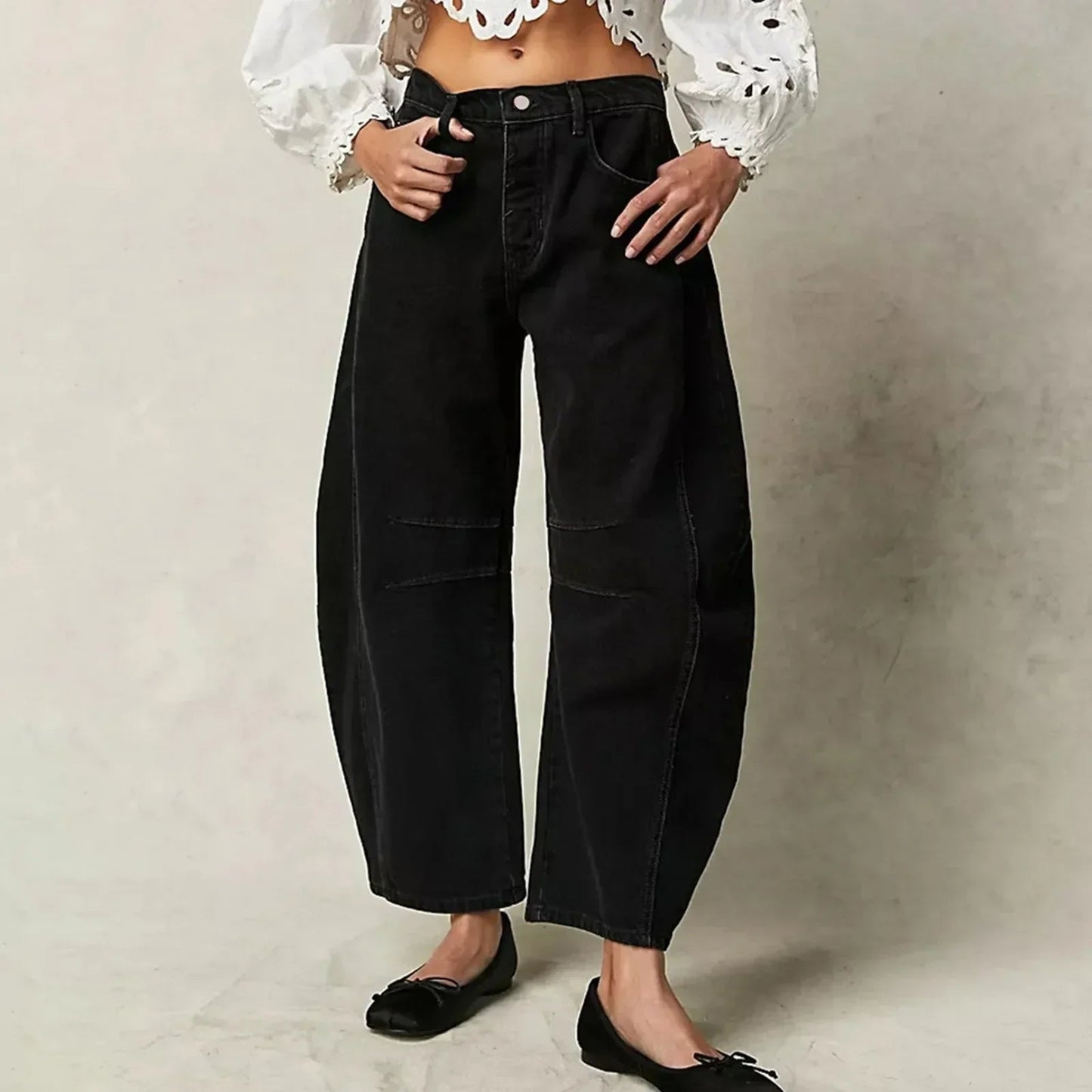 Comfortabele Jeans met Wijde Pijpen voor Vrouwen