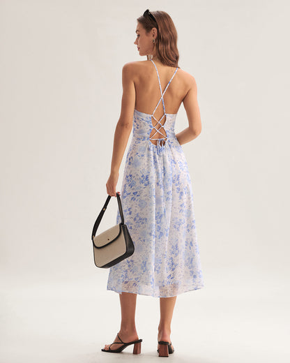 Halterjurk met bloemenpatroon perfect voor zomerse momenten