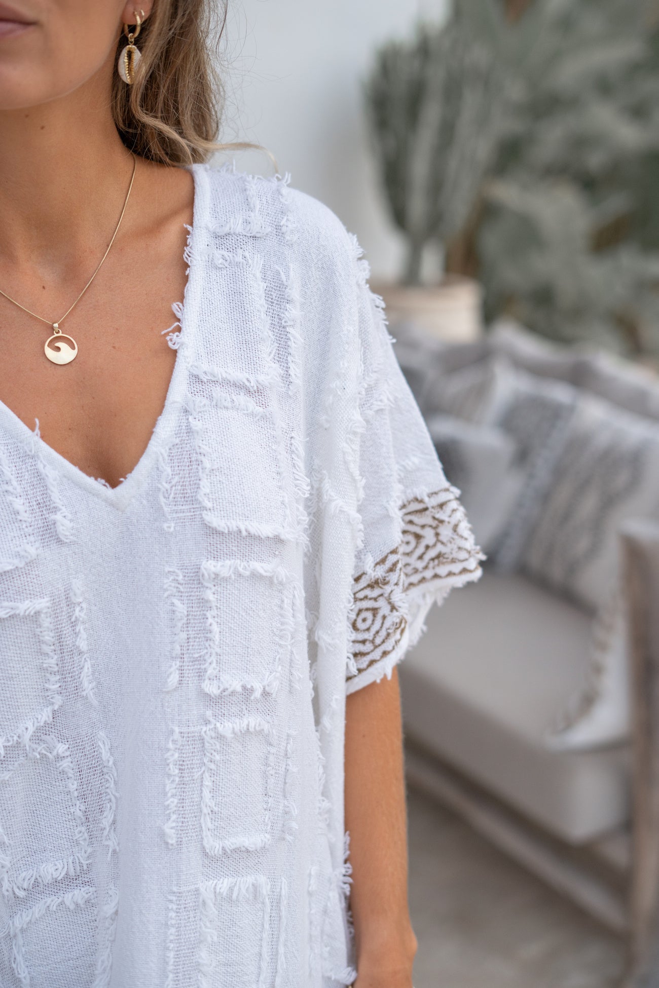 Zomerse maxi kaftan met luchtig ontwerp en eigentijdse stijl