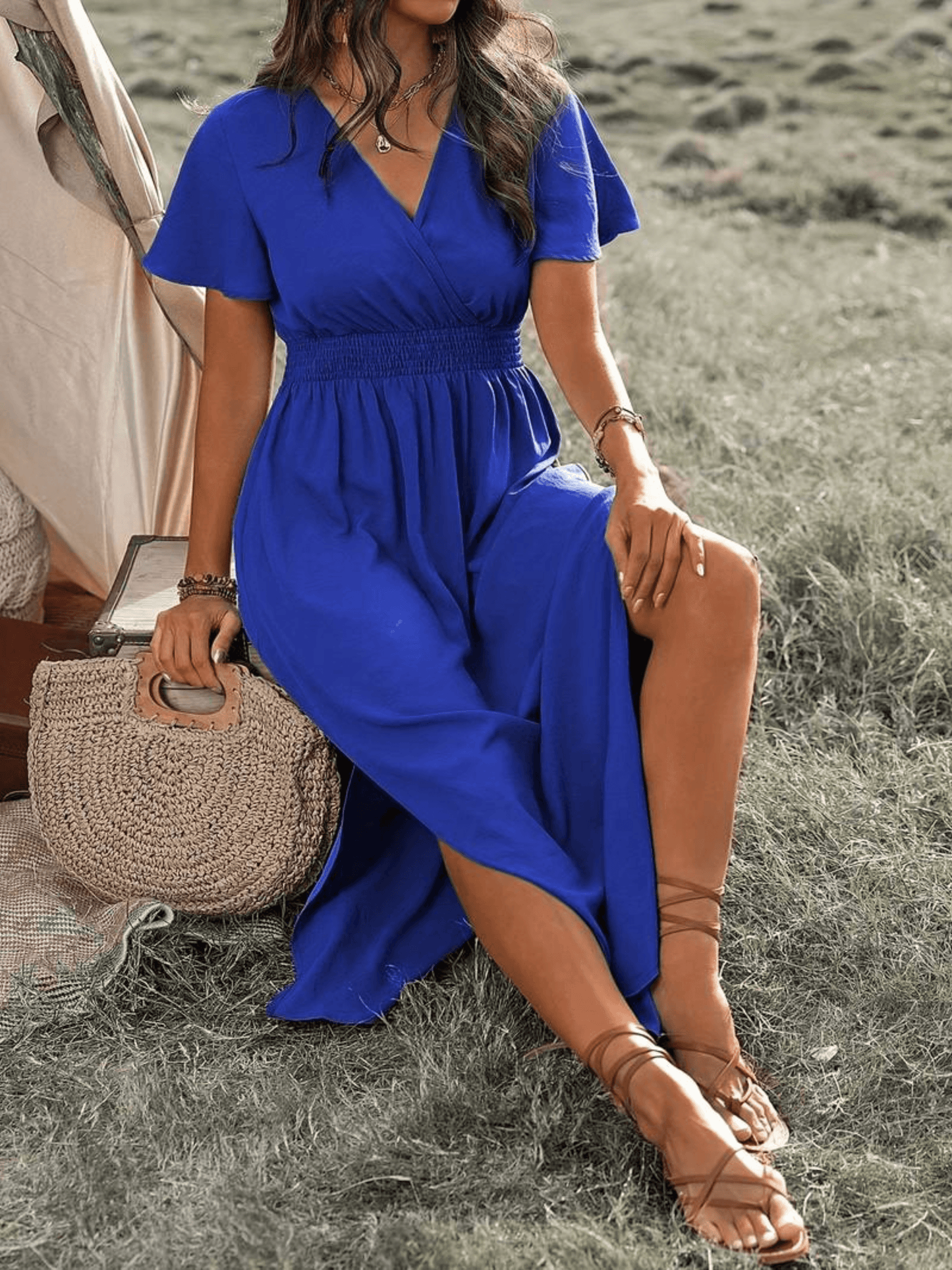 Chique Plus Size Midi Jurk