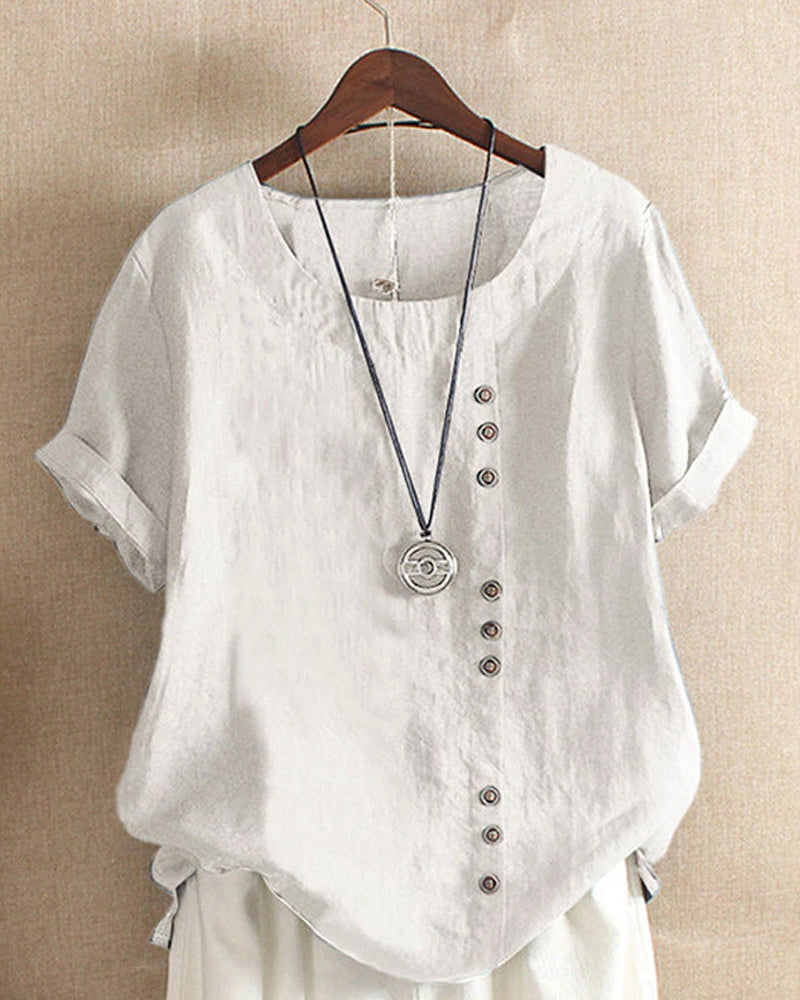 Zomert-shirt in effen kleur