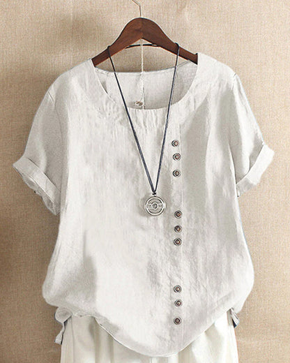 Zomert-shirt in effen kleur