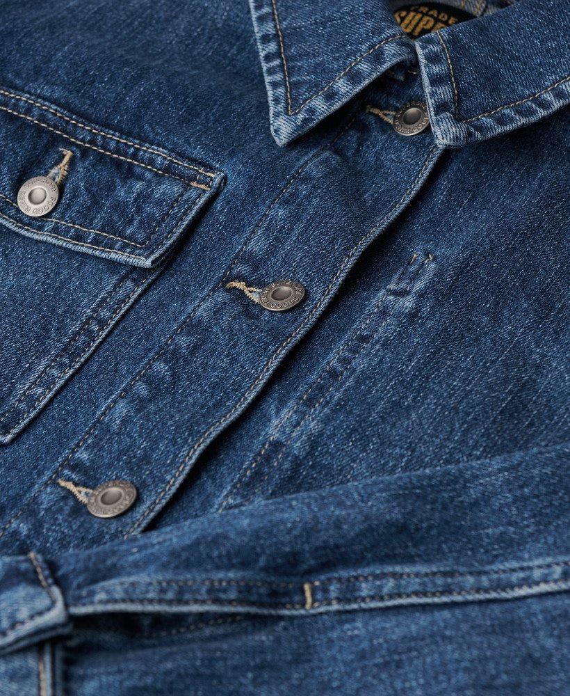 Denim chore jacket met relaxte pasvorm en zakken – Lisa