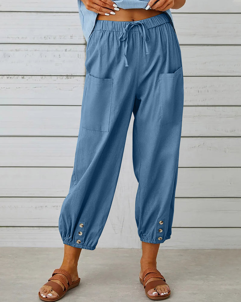 SoftShape – Comfortabele Losse Broek met Hoge Taille voor Dames