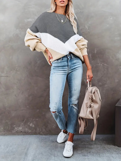 Grace – Lange Mouwen Pullover met Ronde Hals
