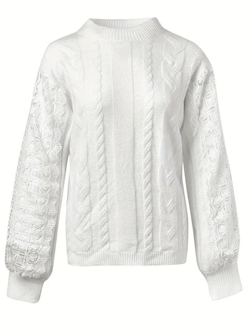 Victoria – Elegante Spitzenstrickjacke