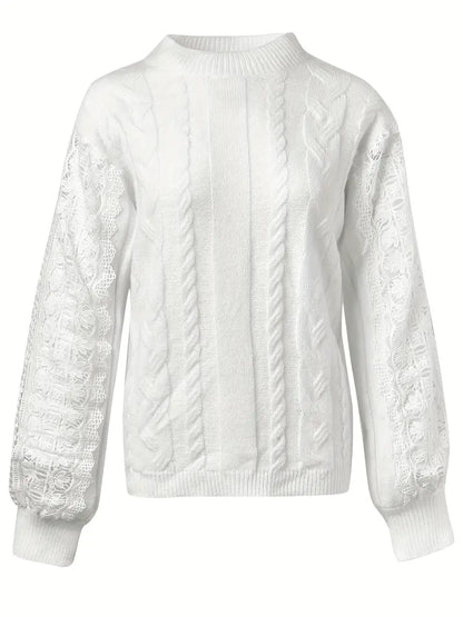 Victoria – Elegante Spitzenstrickjacke