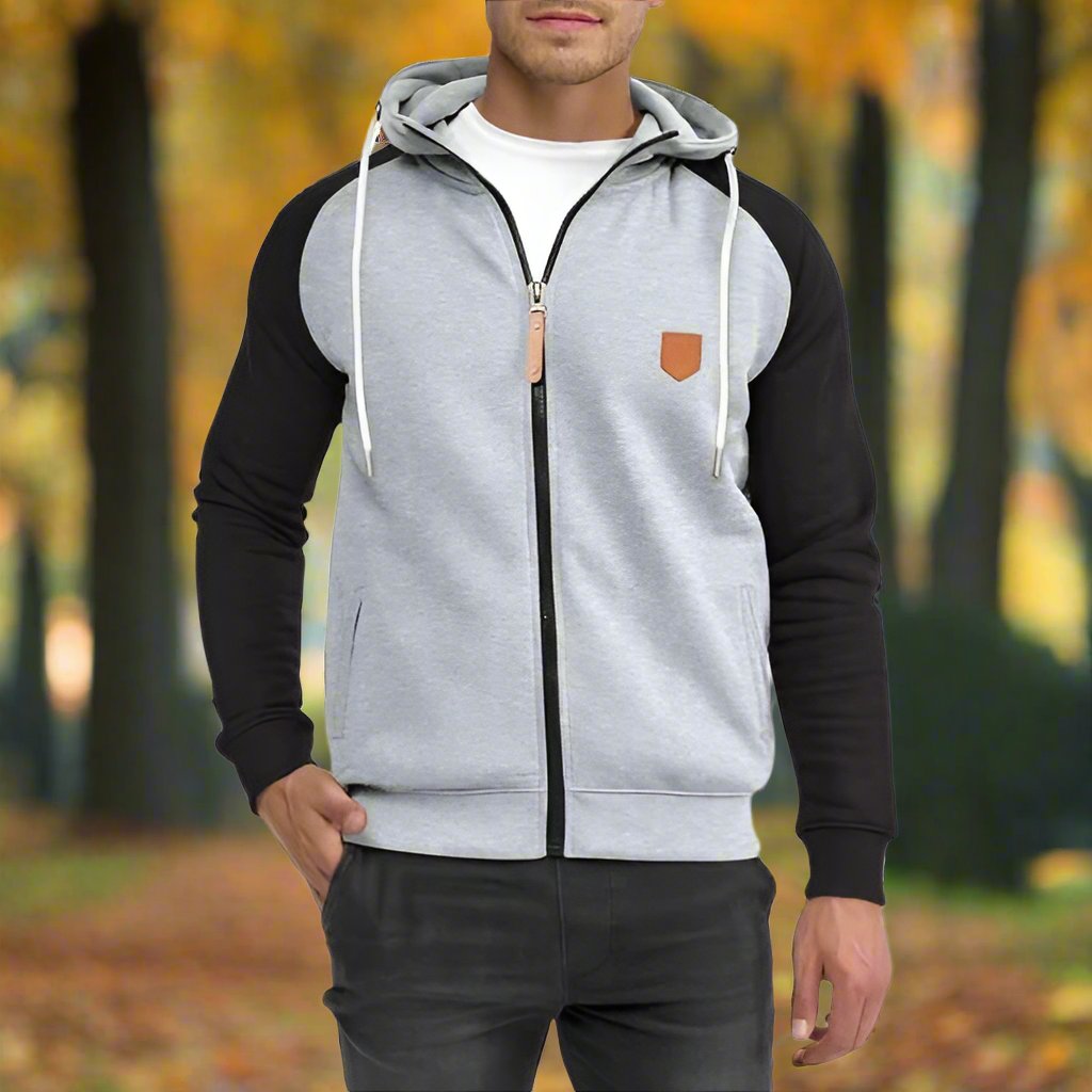 Winddichte fleece hoodie voor heren met tactisch design – Daan