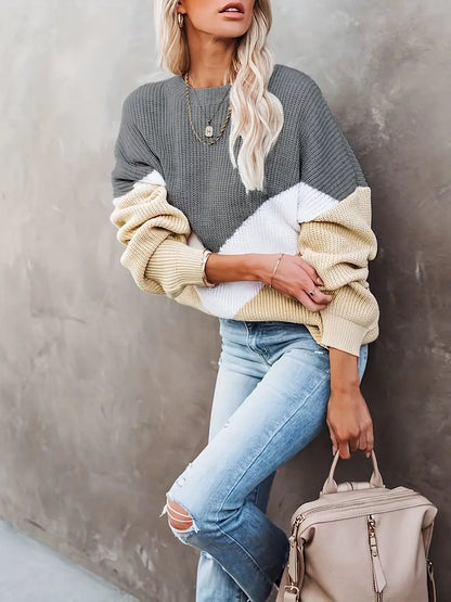 Grace – Lange Mouwen Pullover met Ronde Hals