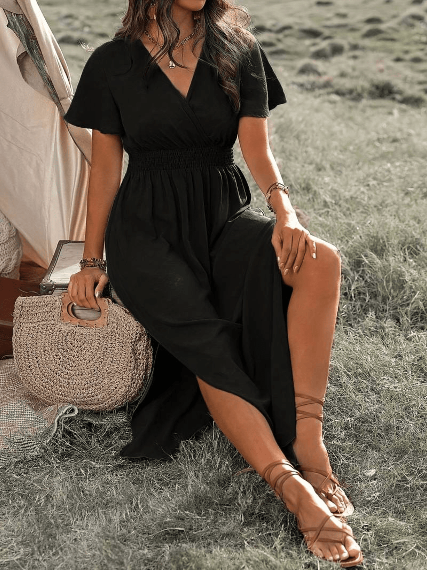 Chique Plus Size Midi Jurk