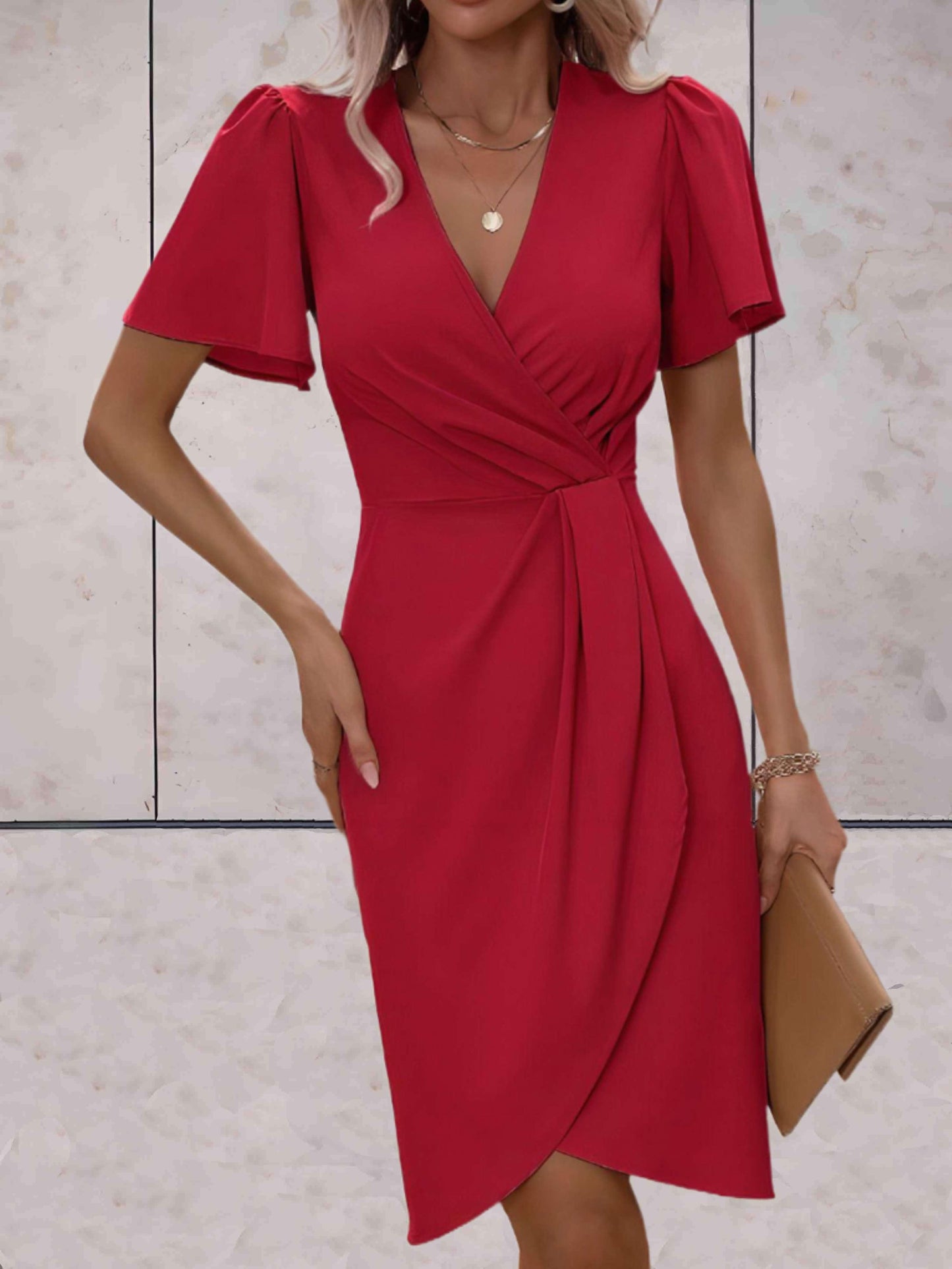 GraceWrap – Klassieke Wikkeljurk met Elegante V-Halslijn