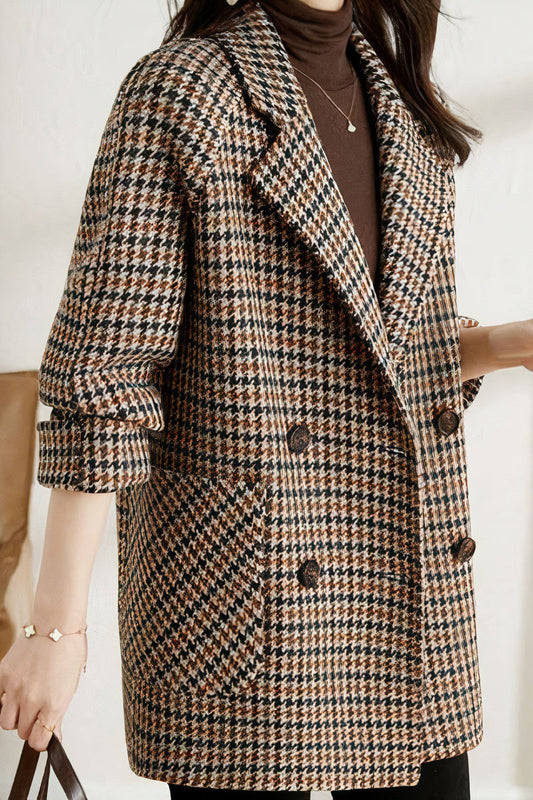 Celine - Elegante Hahnentrittmantel voor Dames