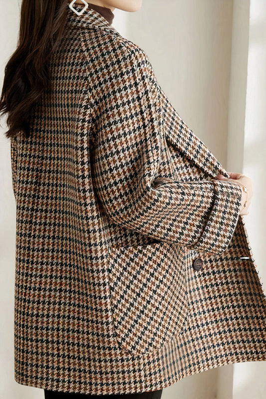 Celine - Elegante Hahnentrittmantel voor Dames
