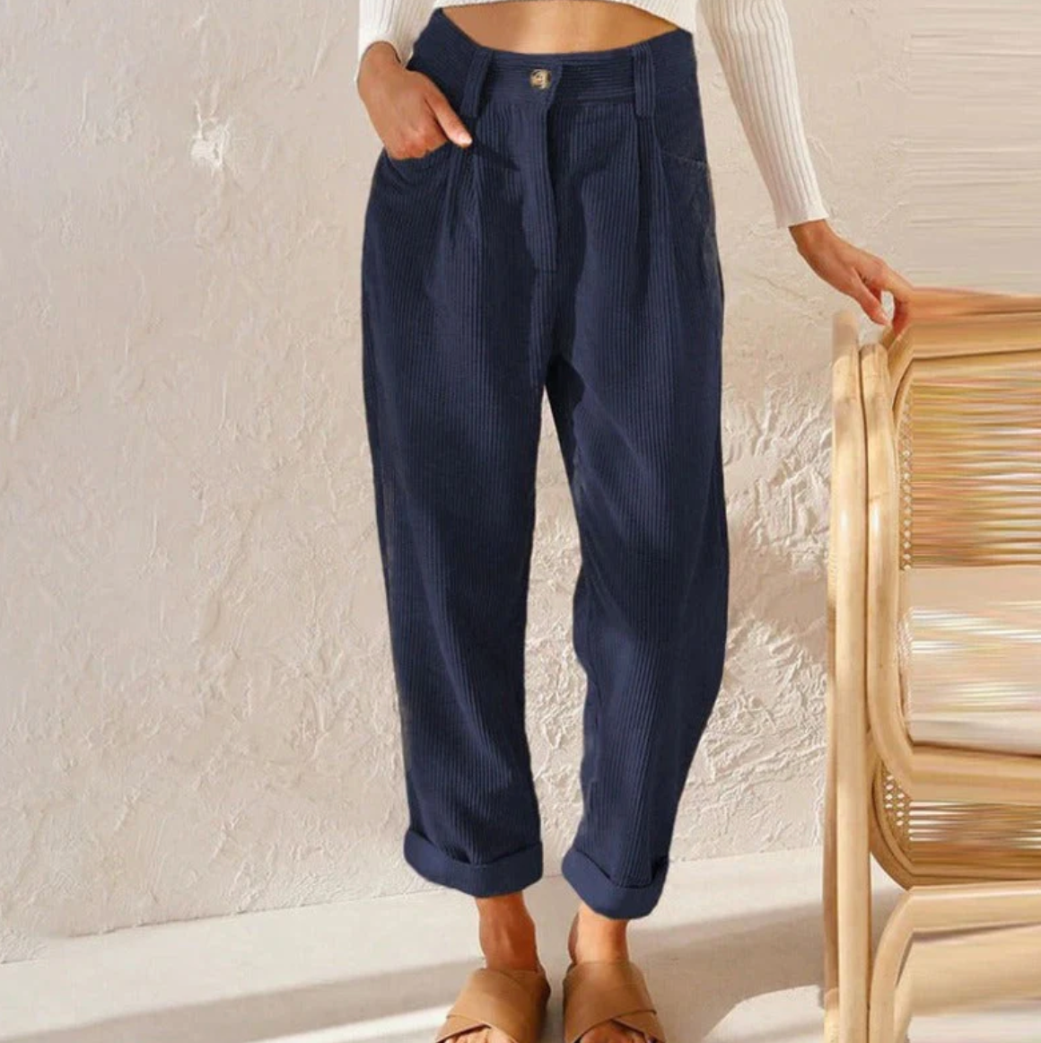 Sofia – Relaxte Corduroy Broek