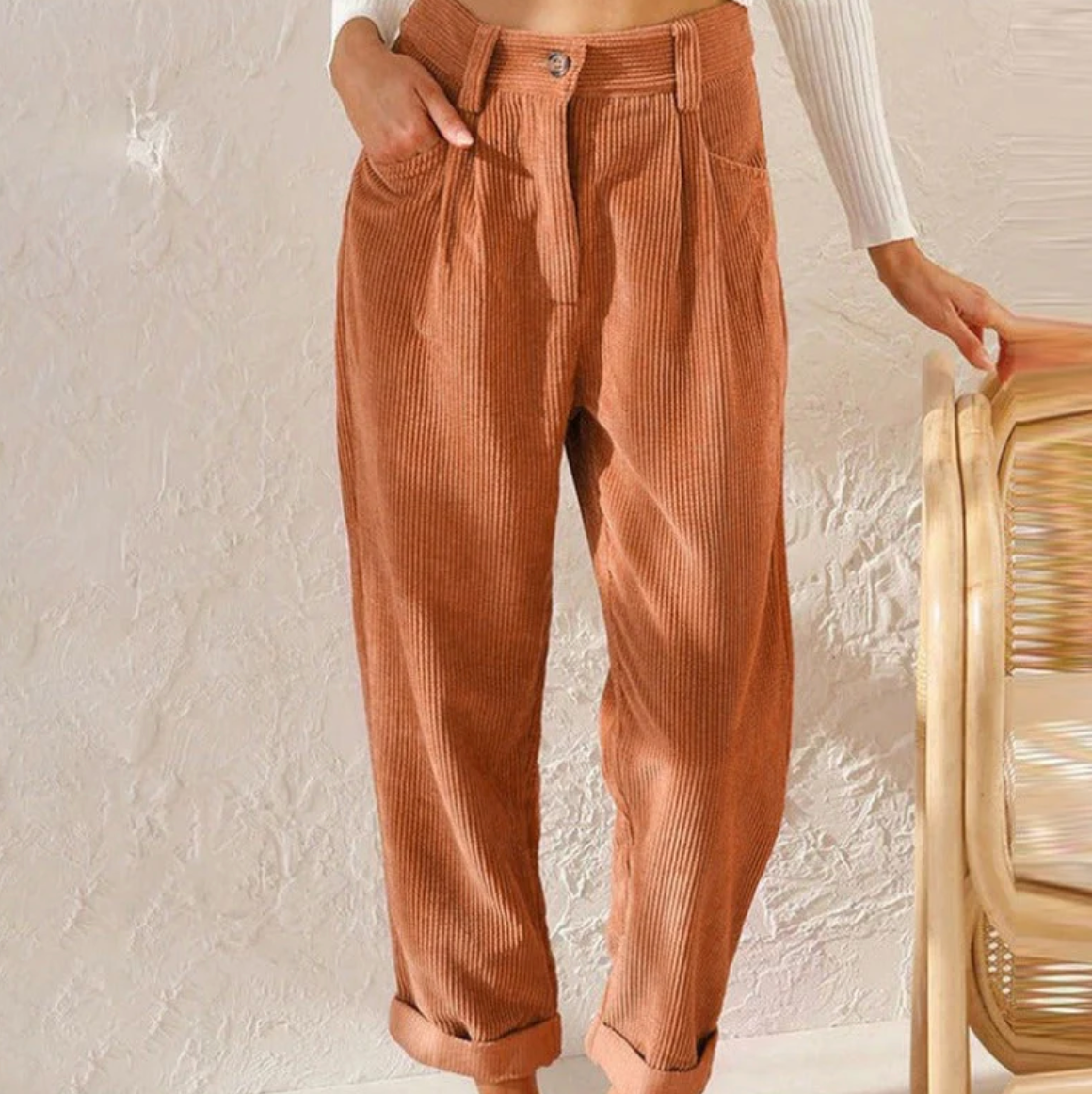 Sofia – Relaxte Corduroy Broek