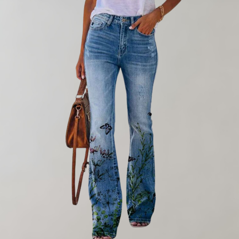 FloraFit - Flare Broek met Stijlvolle Knopen