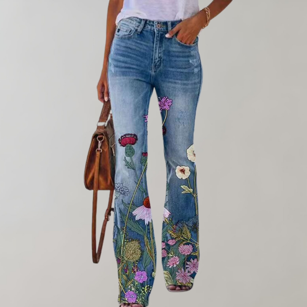 FloraFit - Flare Broek met Stijlvolle Knopen