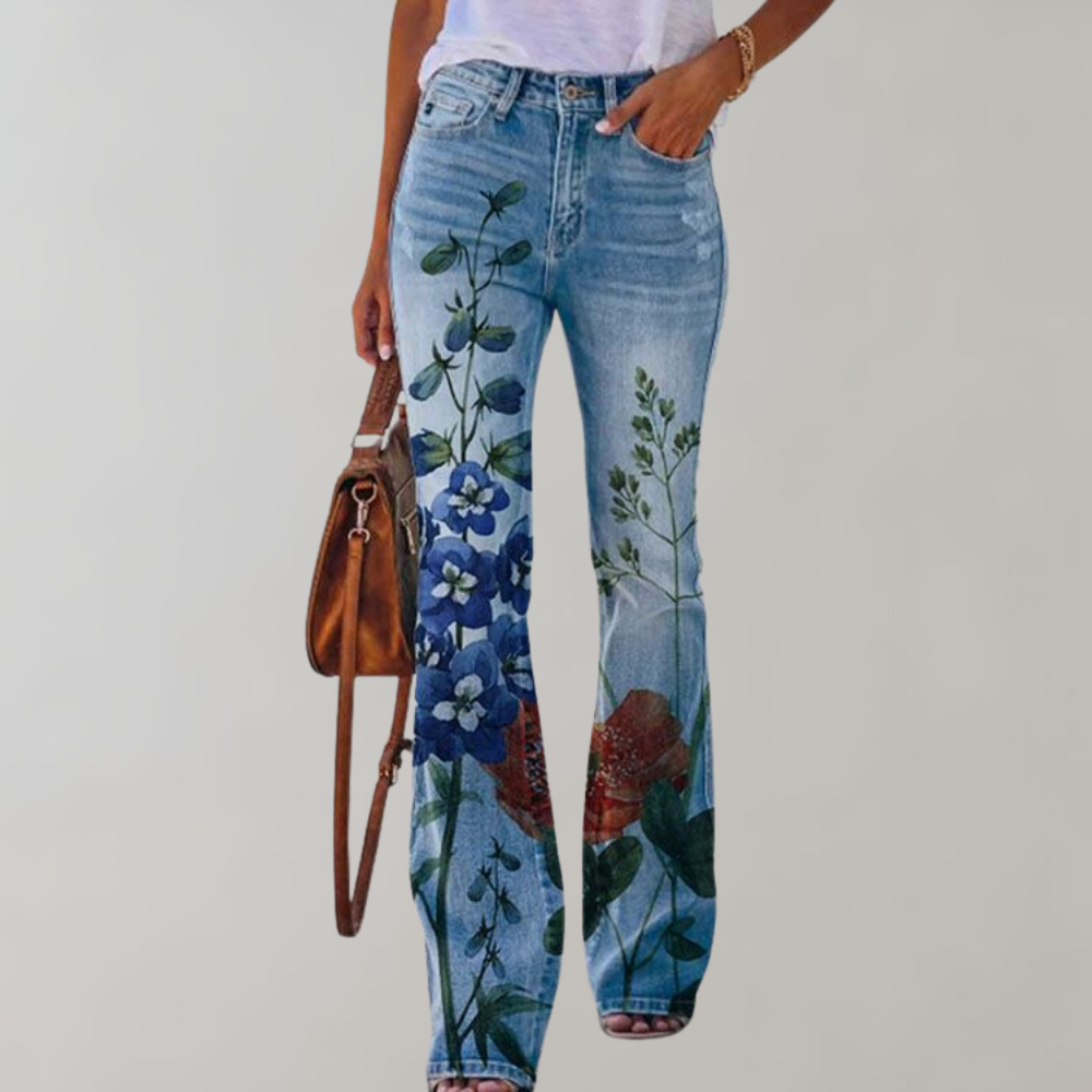 FloraFit - Flare Broek met Stijlvolle Knopen
