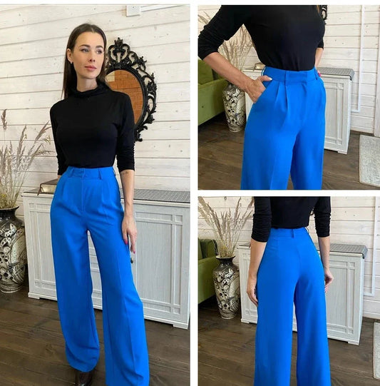 Evi – Stijlvolle Broek met Wijde Pijpen