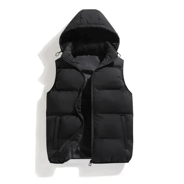Bodywarmer met afneembare kap