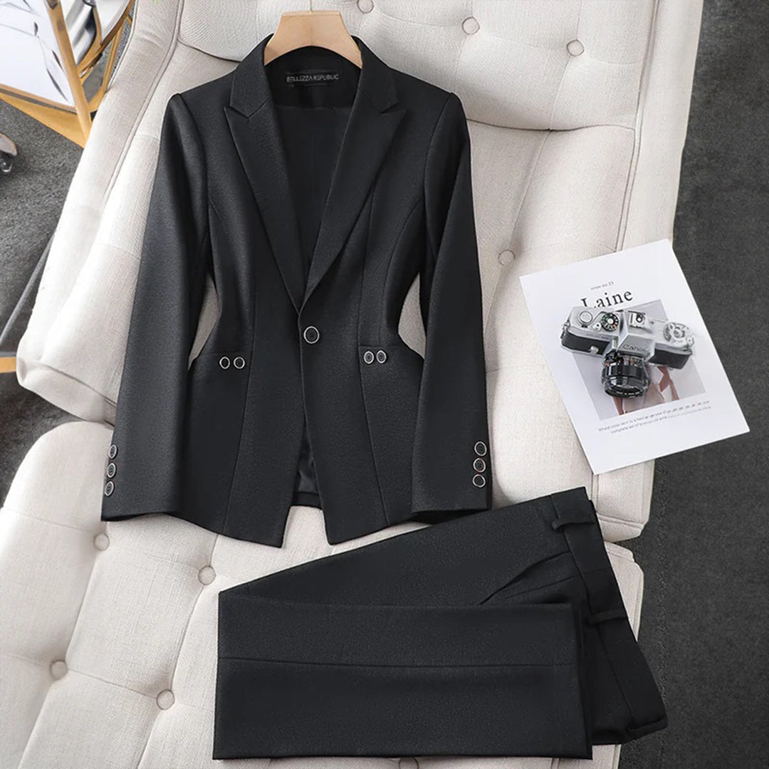 Classique Chic - Stijlvolle Blazer en Broek Set voor Dames