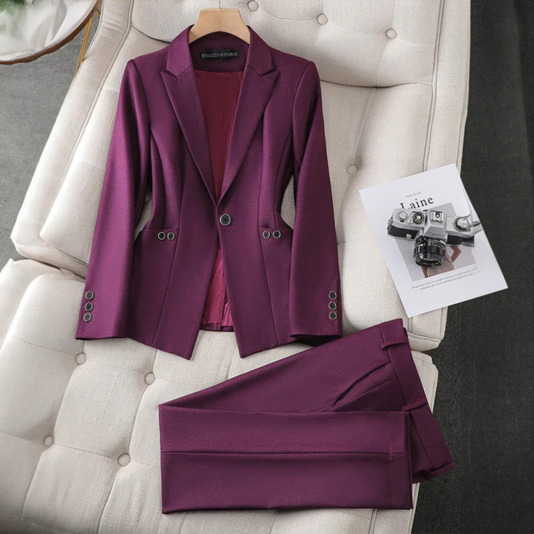 Classique Chic - Stijlvolle Blazer en Broek Set voor Dames