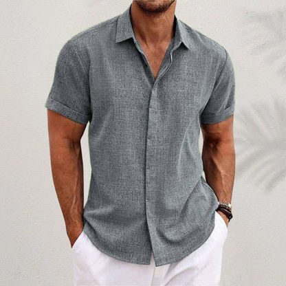 Linnen Korte Mouw Strandshirt voor de Zomer - Luke