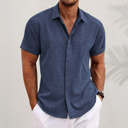 Linnen Korte Mouw Strandshirt voor de Zomer - Luke