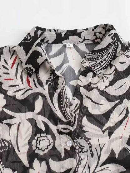 Livia Print – Comfortabele Lange Mouw Blouse voor Dames
