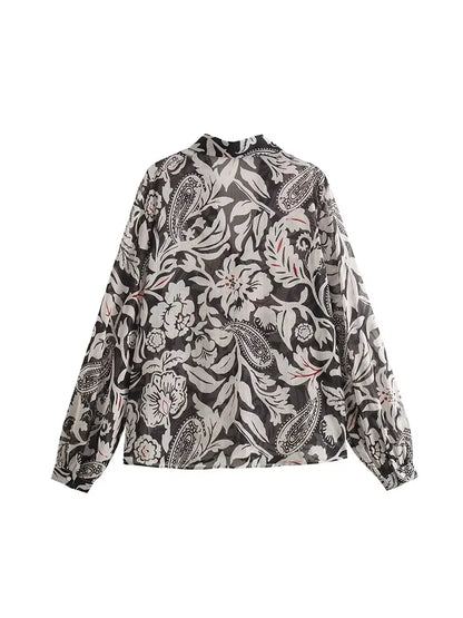 Livia Print – Comfortabele Lange Mouw Blouse voor Dames