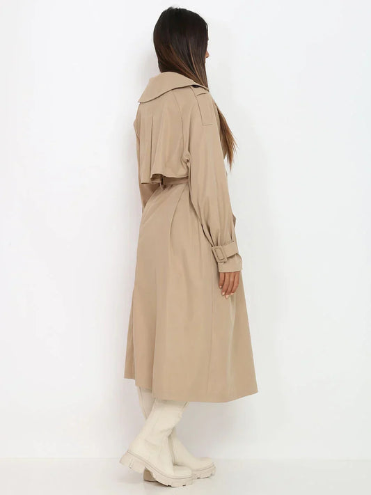 Clara - Elegante Lange Trenchcoat voor Dames