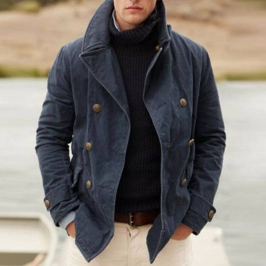 Heren Omkeerbare Casual Blazer met Opstaande Kraag – Julian