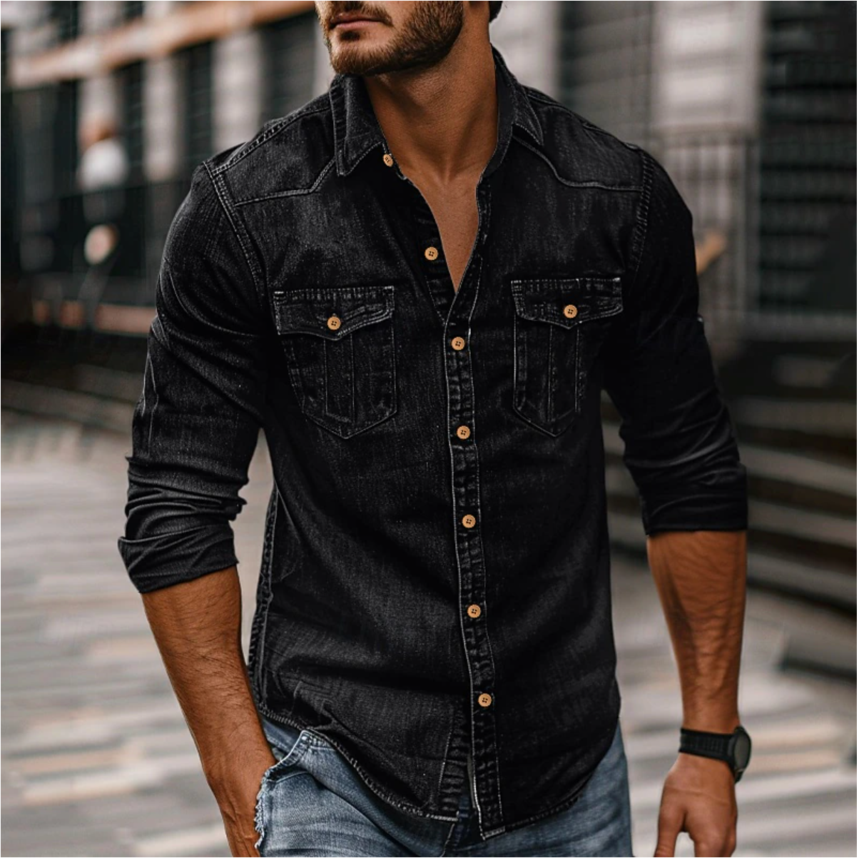 Denim Shirt voor Heren - Hans