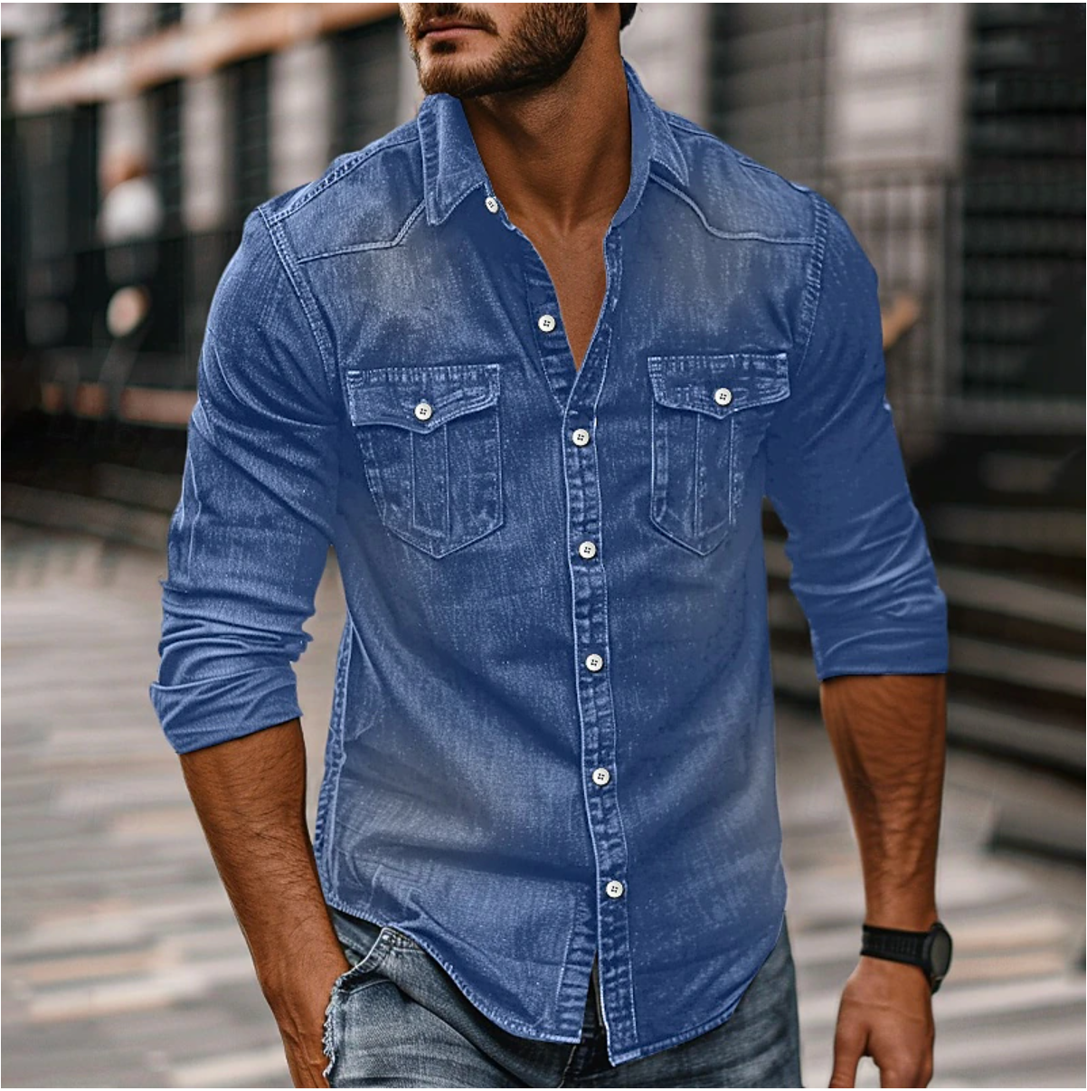 Denim Shirt voor Heren - Hans