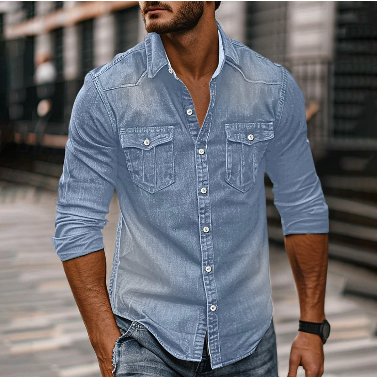 Denim Shirt voor Heren - Hans