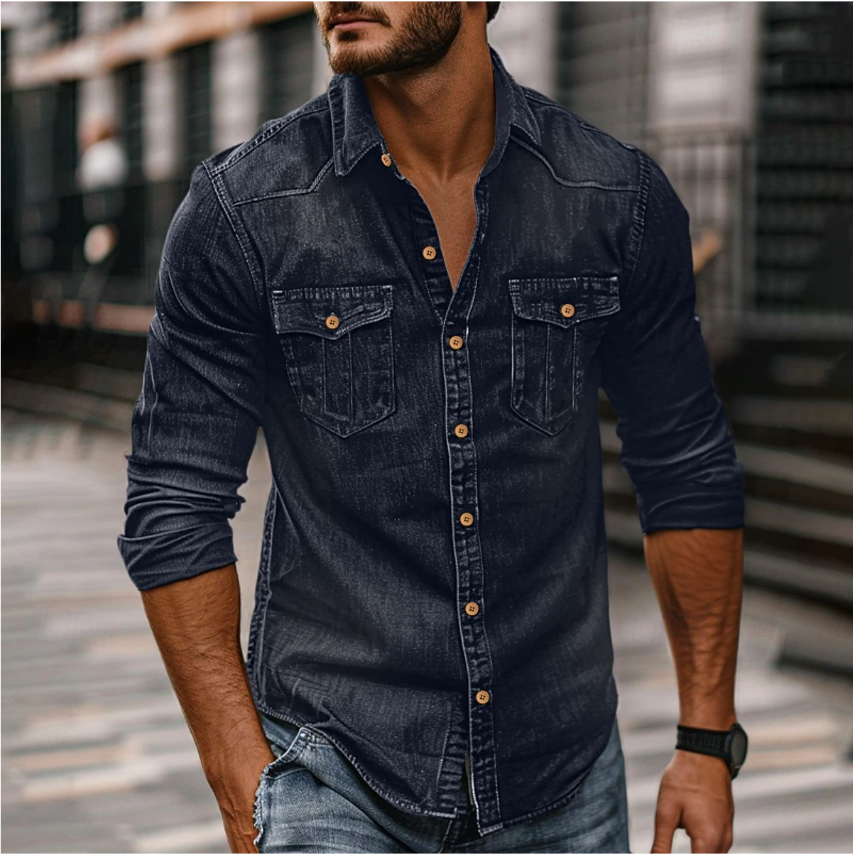 Denim Shirt voor Heren - Hans