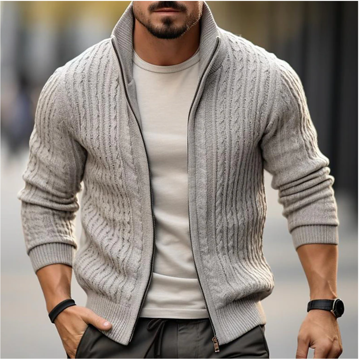Heren Vest met Rits voor Casual & Formele Gelegenheden – Ethan