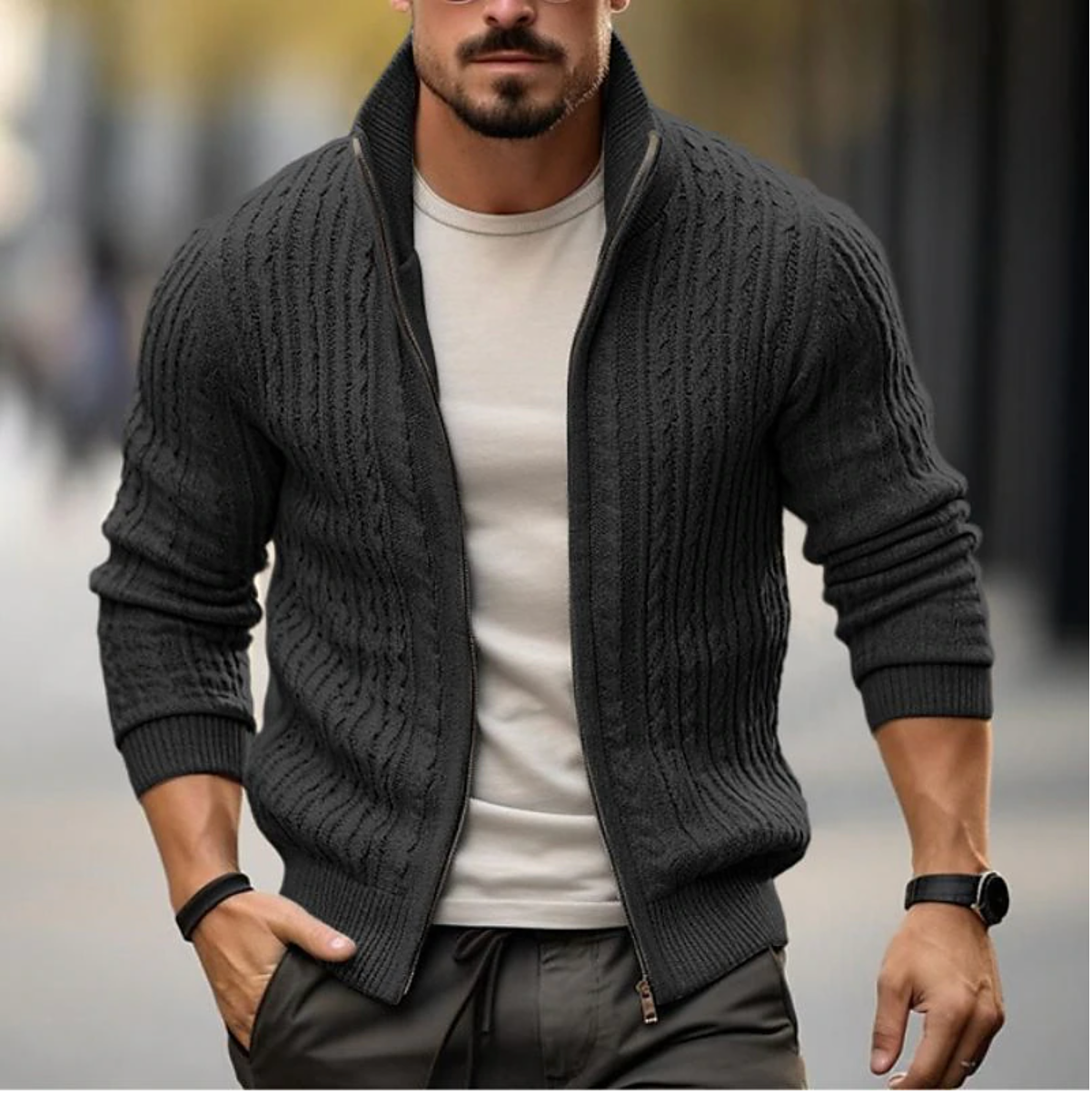 Heren Vest met Rits voor Casual & Formele Gelegenheden – Ethan